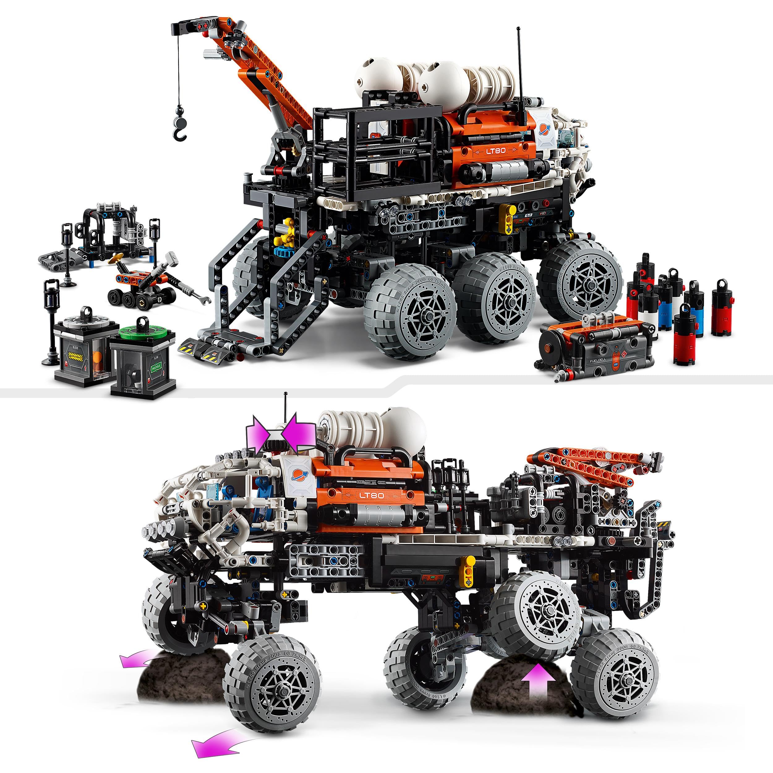 LEGO Technic Marsjański łazik eksploracyjny, Nauka o Kosmosie dla Dzieci, Zabawka Edukacyjna do Zbudowania dla 11-latka, Chłopca i Dziewczynki, Pomysł na Kreatywny Prezent Inspirowany NASA, 42180