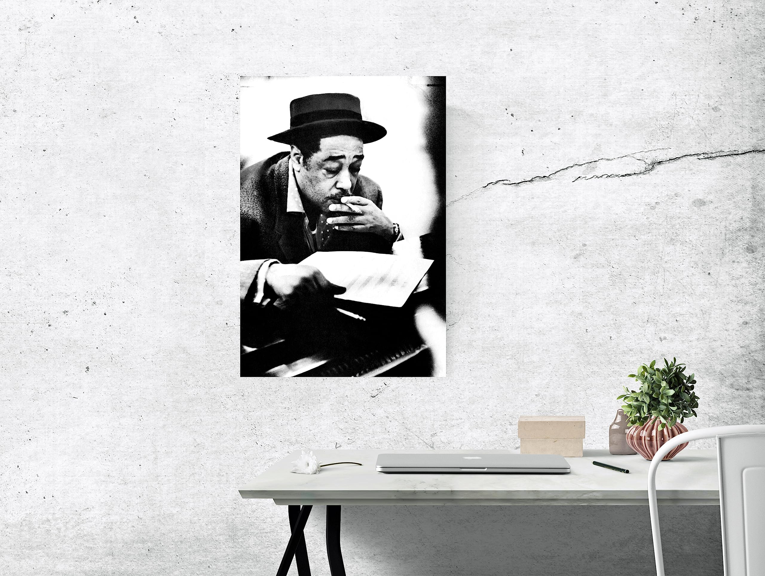 Duke Ellington Poster, At the Piano, Smoking a Cig, Jazz, Swing