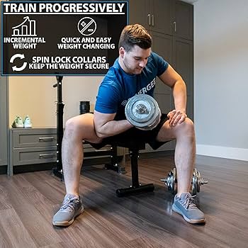 Amazon | Synergee アジャスタブルダンベル&バーベルセット 50kg