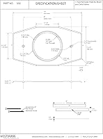 Vista 2 de Westbrass A502-62 Placa de cubierta de remodelación de un agujero para válvulas de bañera y ducha Moen y Delta, negro mate