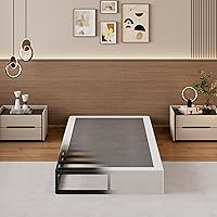 Vista 16 de Base para somier Queen de 2 pulgadas de perfil bajo, láminas de cama de montaje fácil, estructura metálica resistente, base de apoyo para colchón