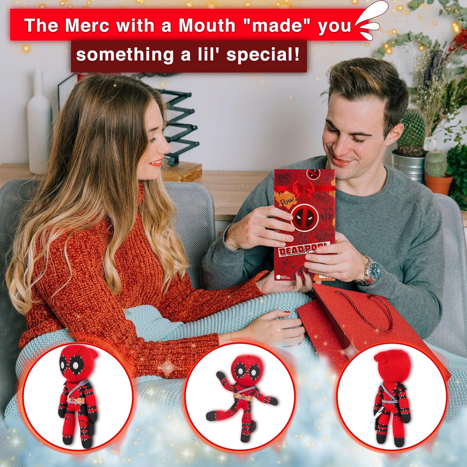 Worldwide Nutrition Compatible with Mattel Deadpool Collector 12-Inch Plush - Entertainment Earth Exclusive | Limited Edition Marvel Action Figure Bend and Pose Fun with Premium Packaging and Keychain