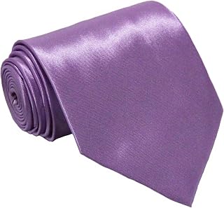 Soophen Necktie Solid Satin Purple