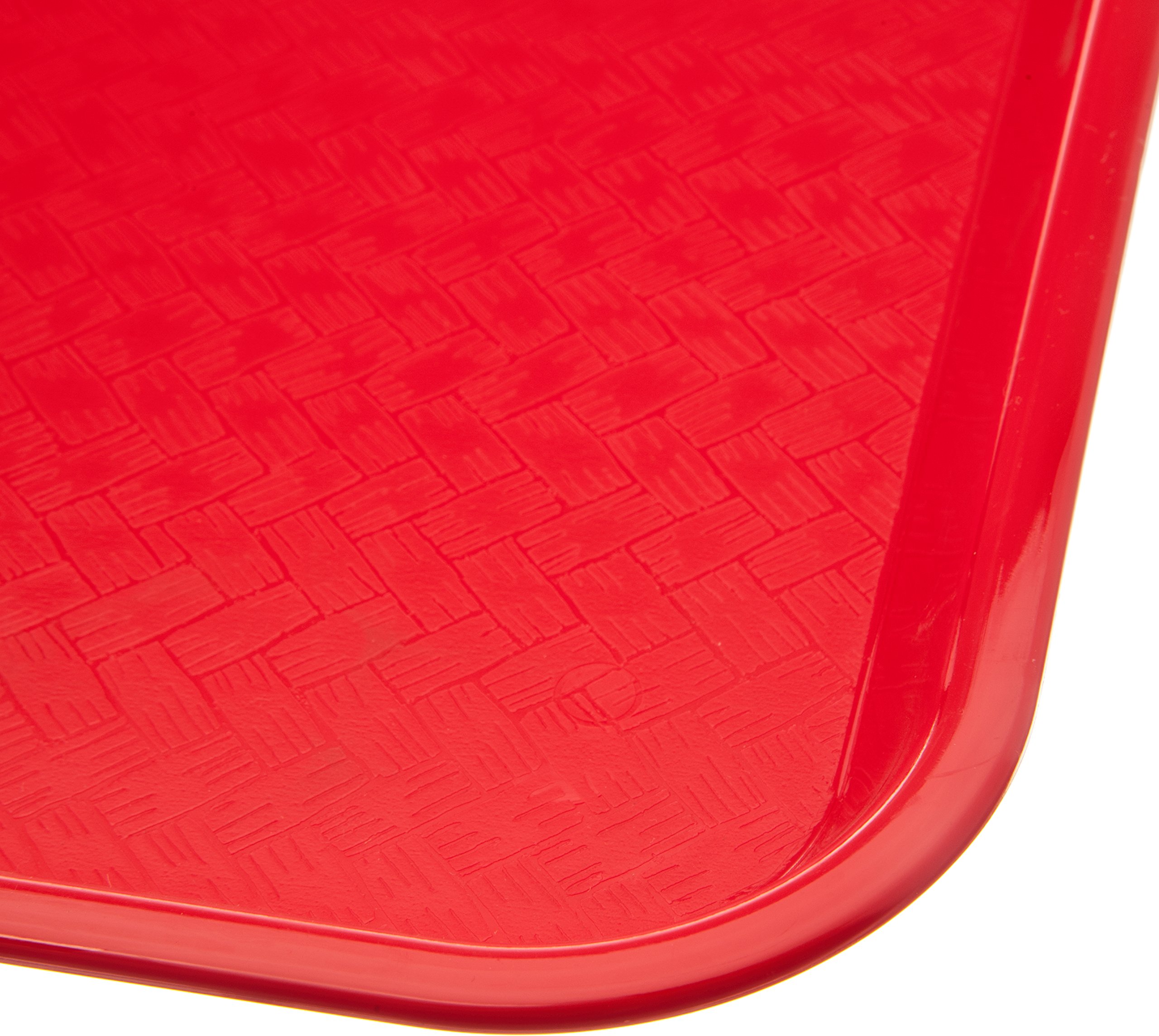 Carlisle FoodService Products CT101405 Bandeja de Plástico Estándar para Cafetería/Comida Rápida, Certificada NSF, Libre de BPA, 35X25 cm, Rojo (Paquete de 24)
