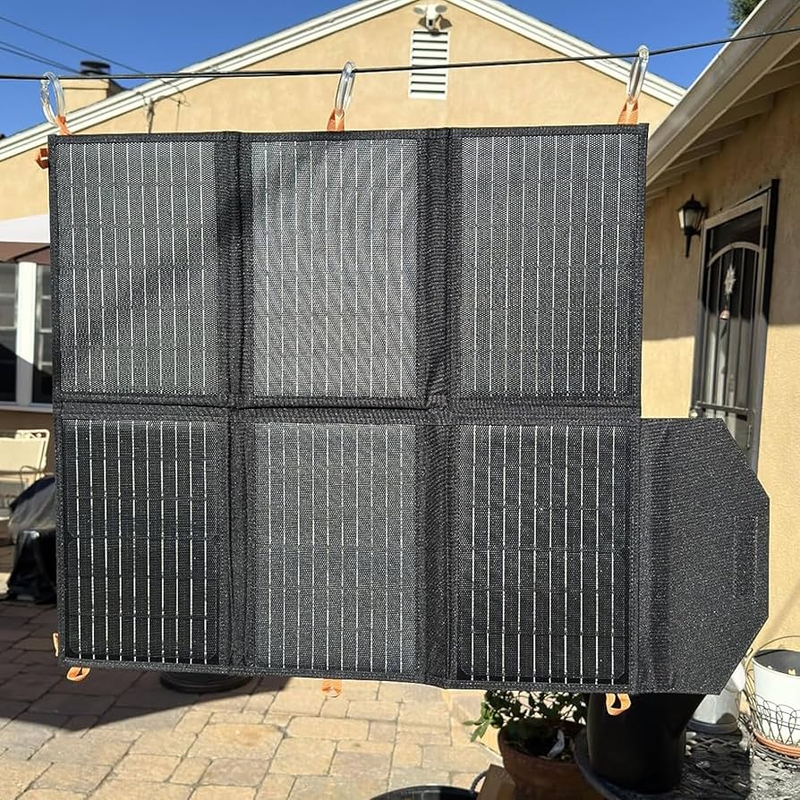 Amazon | FlexSolar 60W ソーラーパネル (最大19.8V/3.03A) 折りたたみ