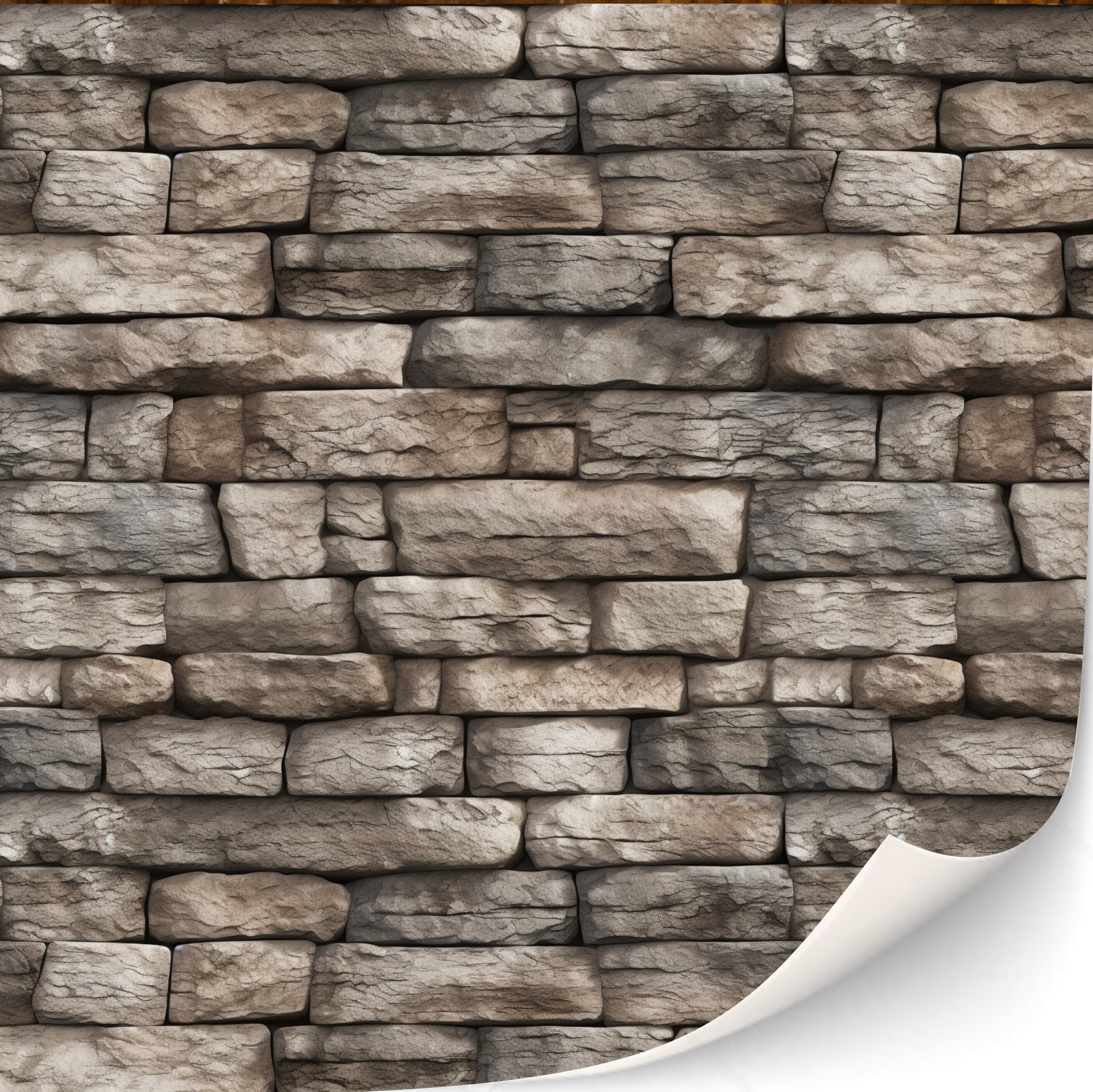 3 hojas de revestimiento de pared autoadhesivo para casa de muñecas escala 1:12 (cabaña brillante)