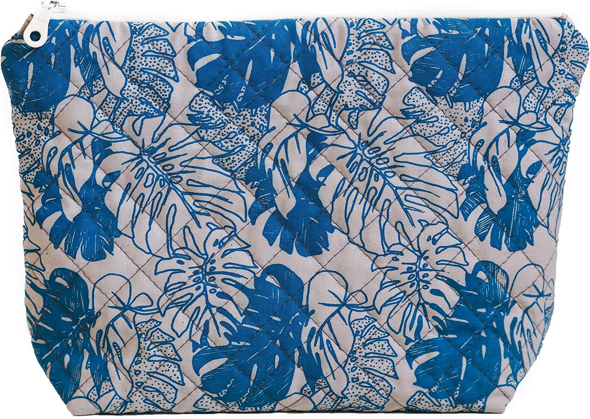 Quilted Makeup Toiletry Bag, Tropical Print, Teacher Gift