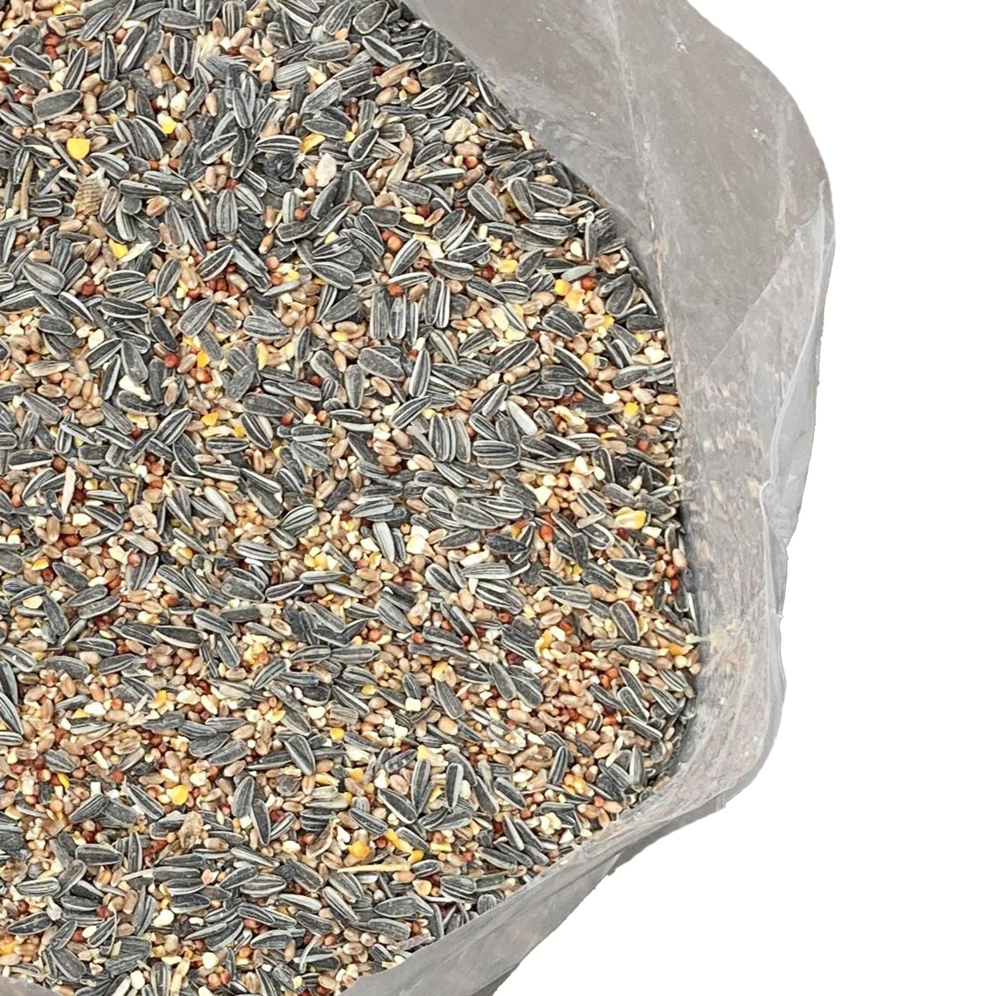 BusyBeaks Mix di Semi Cibo per Uccelli Selvatici - Miscela Premium di Grano, Mais Sbriciolato, Sorgo, Semi di Girasole e Miglio - Ideale per l'Alimentazione in Tutte le Stagioni