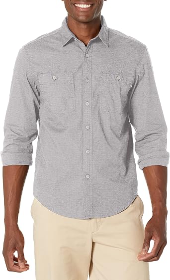 Dockers Mens Regular Fit Long Sleeve Two Pocket Work Shirt