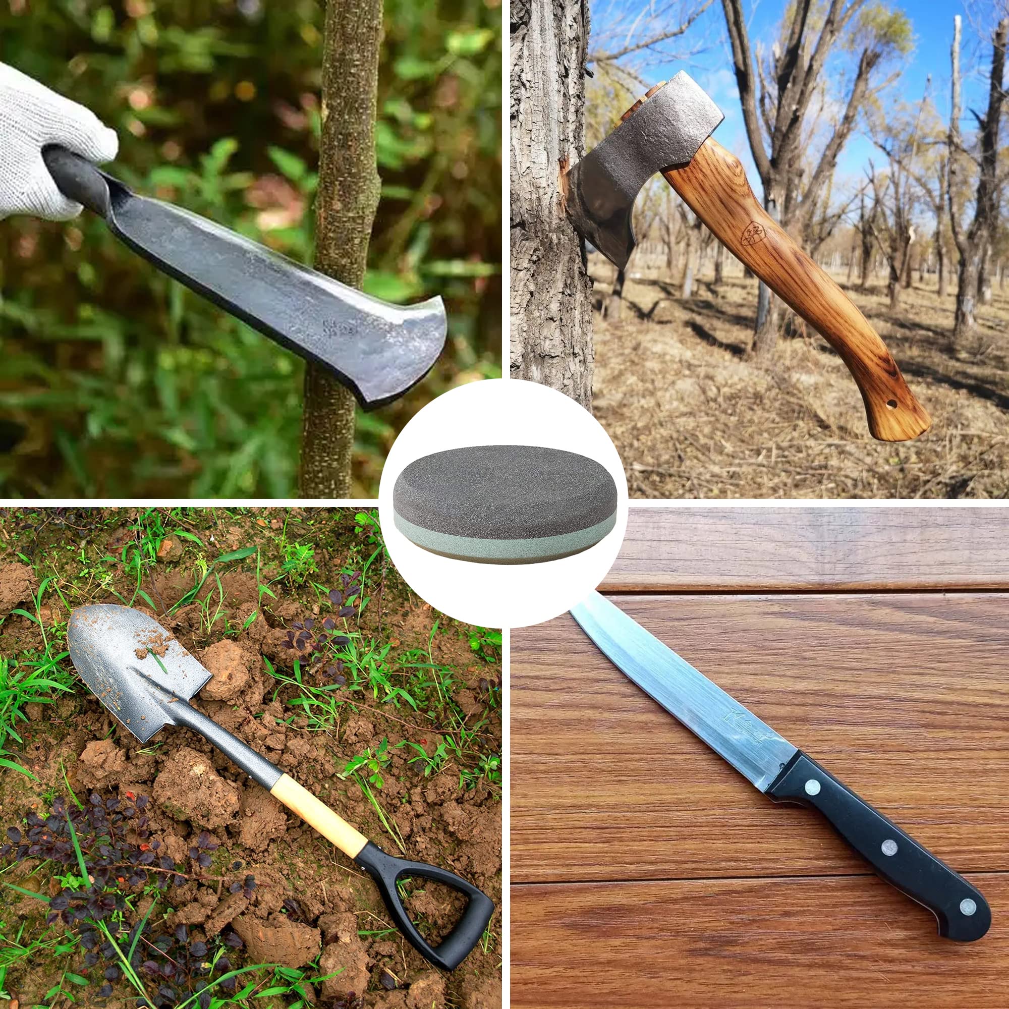 HEN--pierre à Polir Les Couteaux Pierre à Aiguiser Les Couteaux Double Face, Pierre Blanche De