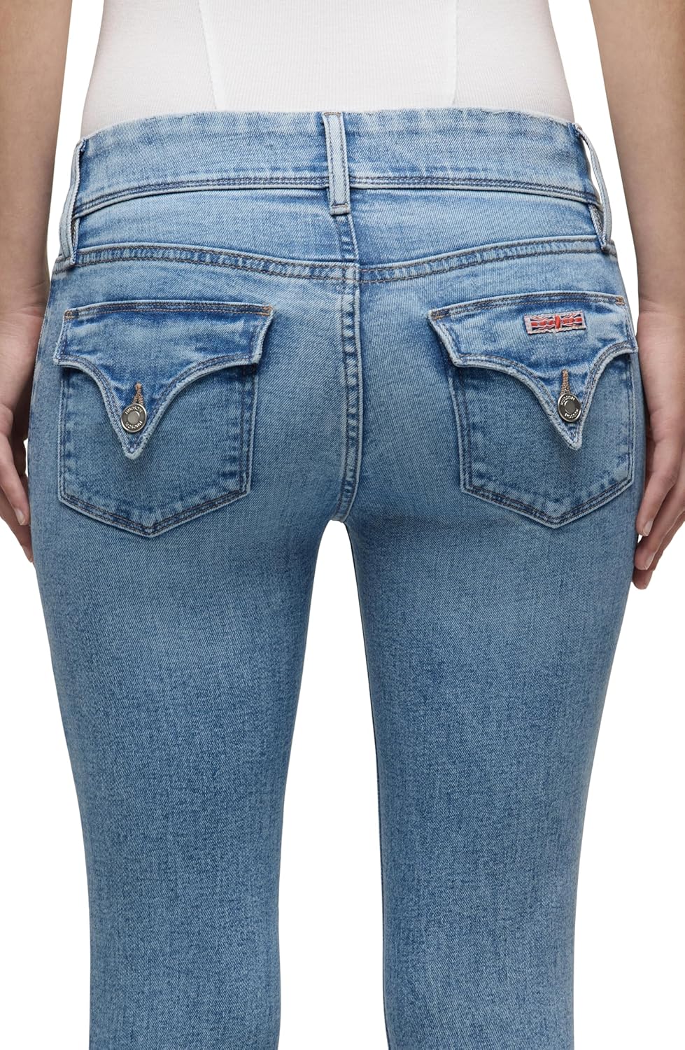 Hudson Womens Collin Mid Rise Skinny Jean, with Back Flap Pockets