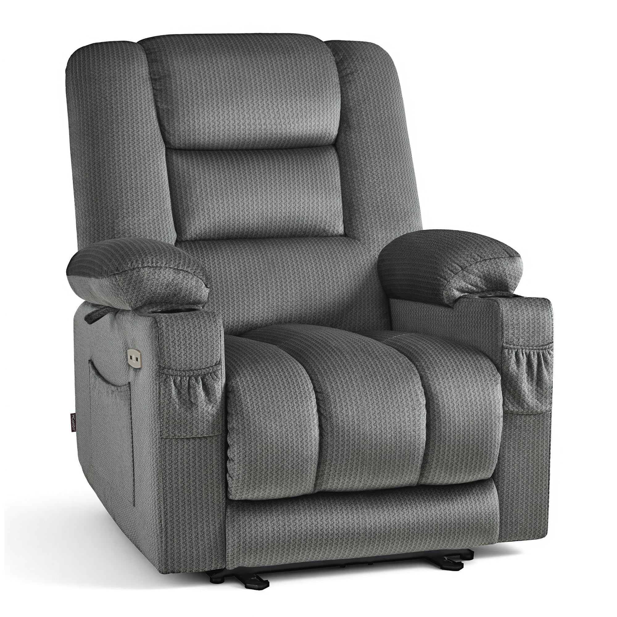 ELEGUE Relaxsessel Elektrisch Verstellbar, 155° Zero Gravity, Massagesessel | 155 ° Zero Gravity Power Recliner,TV Sessel mit Massage-funktion & Wärme-funktion,USB & TYP-C