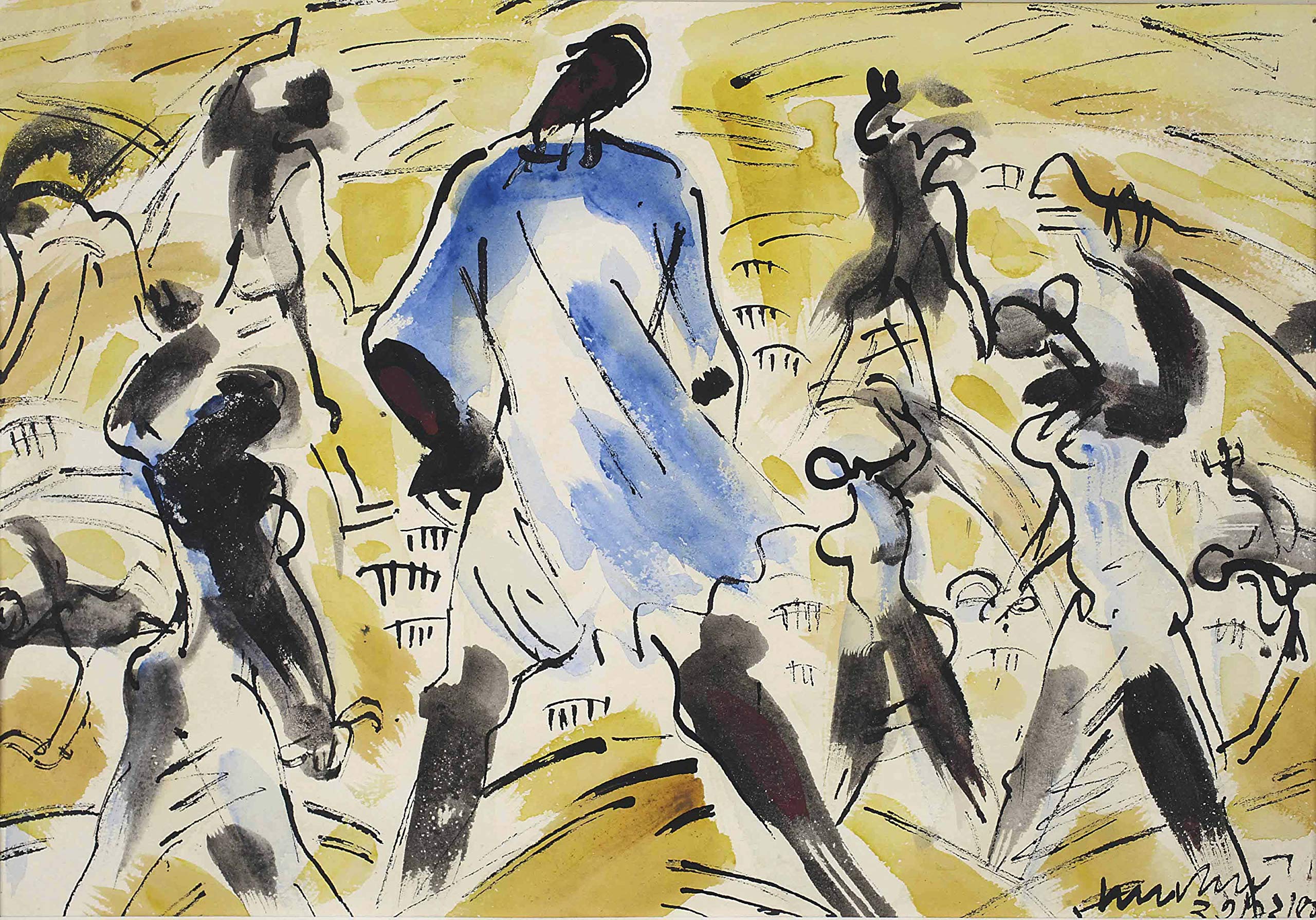 Tallenge - Ramkinkar Baij � Bengal School - Famous Paintings -Harvesters, 1951 - Small Poster Paper (17 x 12 inches) - Multi Colour (B07R97HQWJ) Amazon Price History, Amazon Price Tracker
