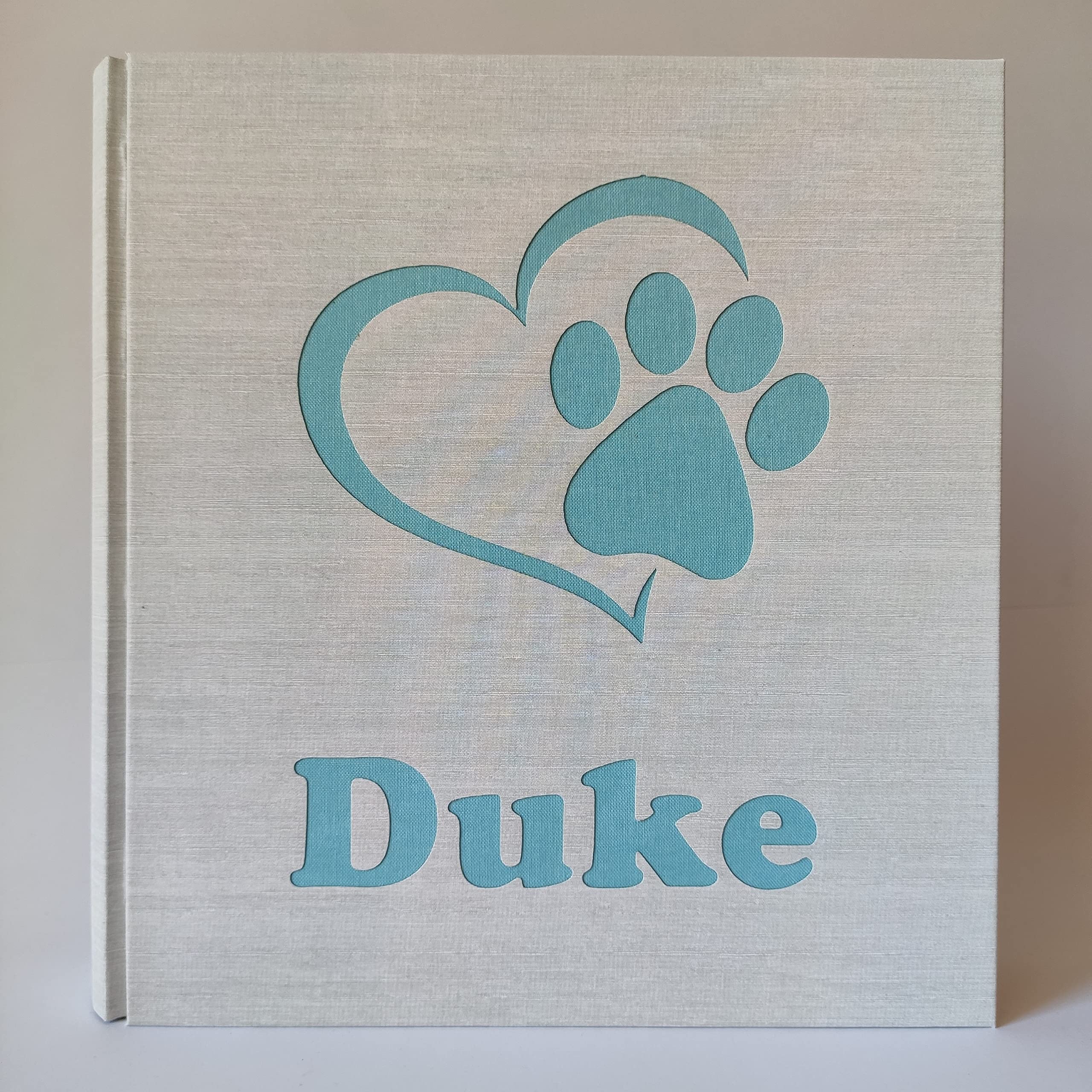 Album fotografico artigianale per il tuo cucciolo cane gatto coniglio personalizzabile con nome intagliato in ecopelle e tela regalo cucciolo fido 2026 made in italy legnoegrafite