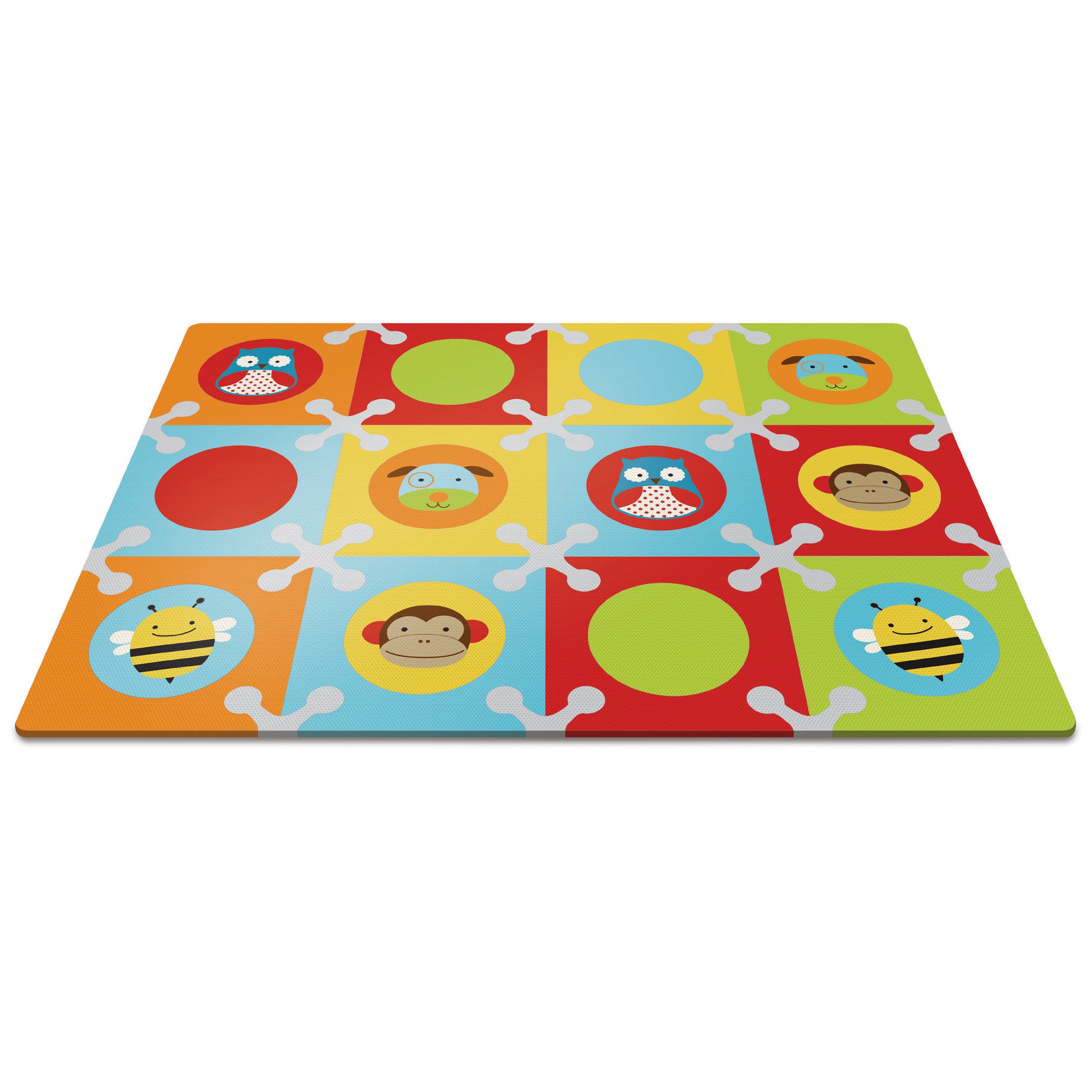 Skip Hop Baby Infant and Toddler Zoo Playmat with Interlocking Foam Floor Tiles, Multi Zoo
