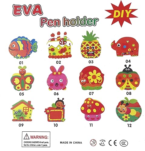 Miniatura 7 de Kits de arte y manualidades de creatividad 3D para niños, paquete de 12