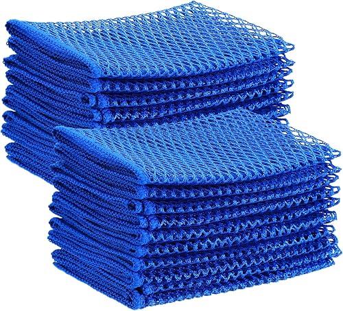 12 piezas de tela de malla de 12 x 12 pulgadas, red para lavar platos, sin olor, para lavar platos, paños de red para lavar platos, trapos de red