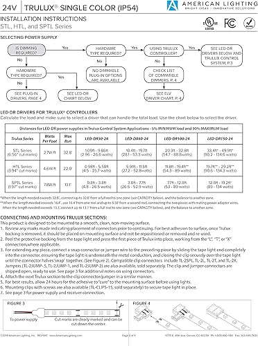 Miniatura 5 de Trulux - Carrete de cinta LED de alto rendimiento IP65, color blanco, 4000 K, carrete - 16.4 pies, HTL-WH