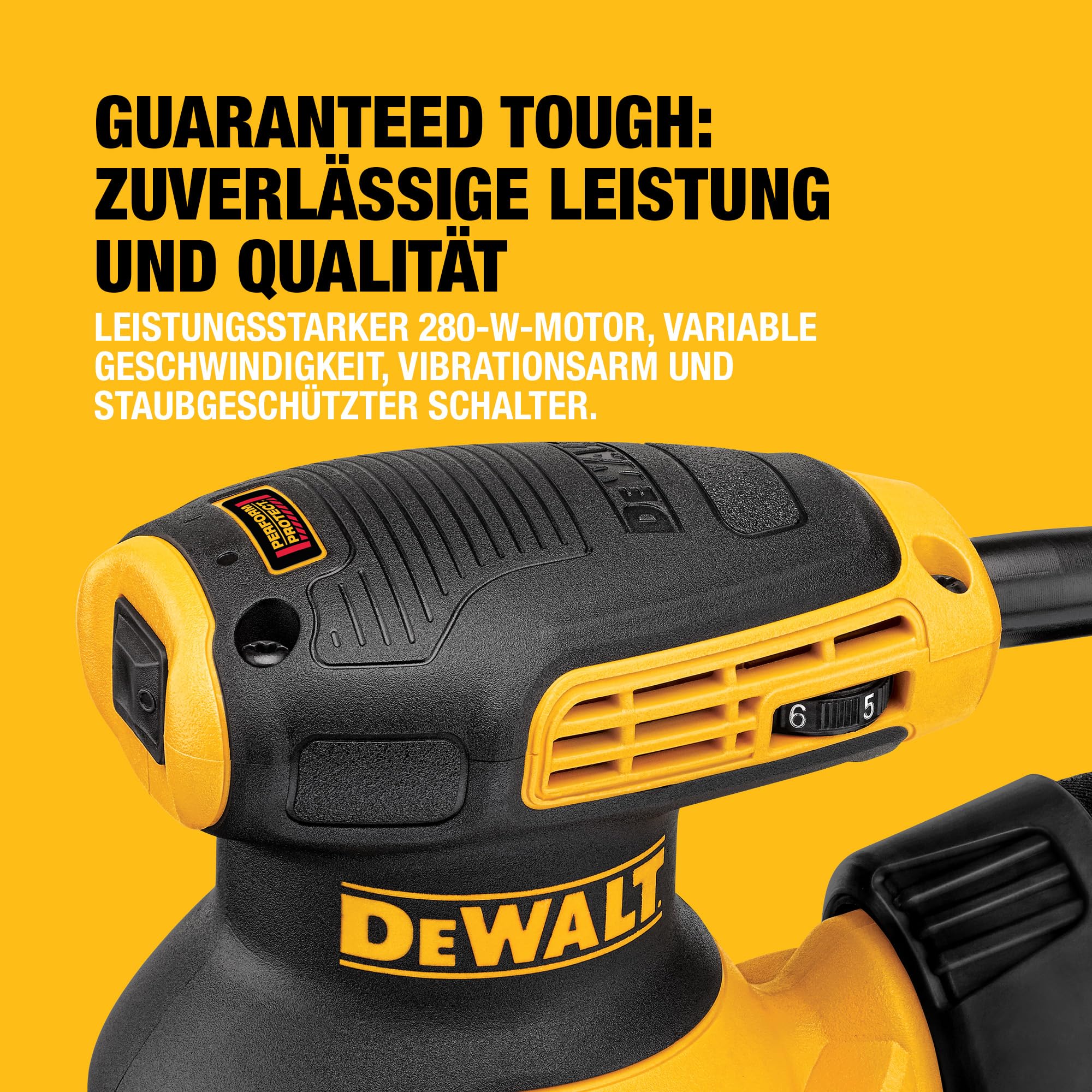 DEWALT DWE6423-QS Exzenterschleifer Bürstenmotor
