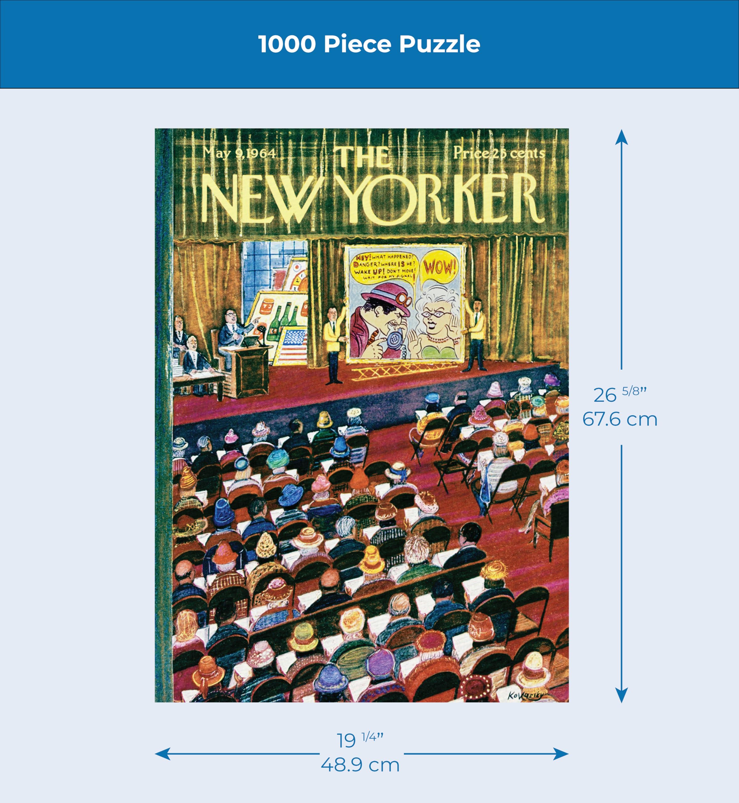 New York Puzzle Company - New Yorker Art Auction – Puzzle de 1000 pièces pour adultes par Anatol Kovarsky