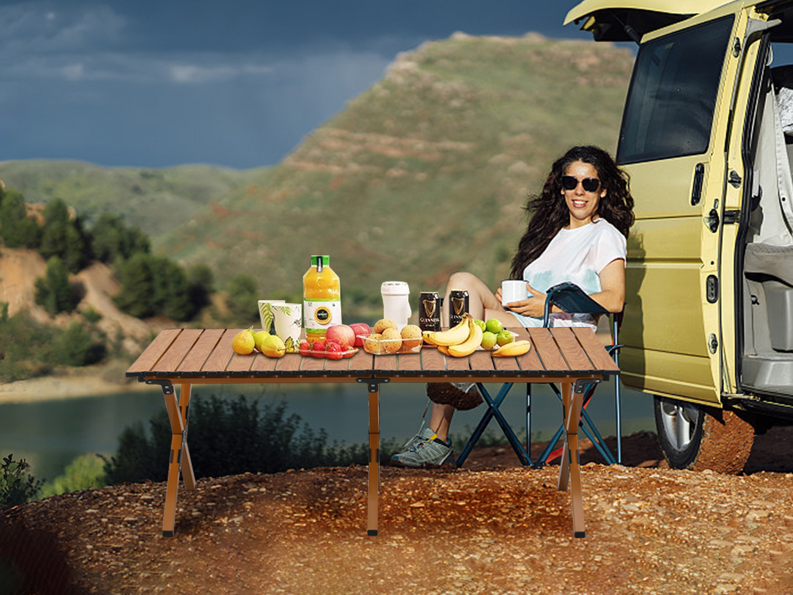 Amazon.com: BOOSDEN Portable Folding Camping Table, Outdoor Low