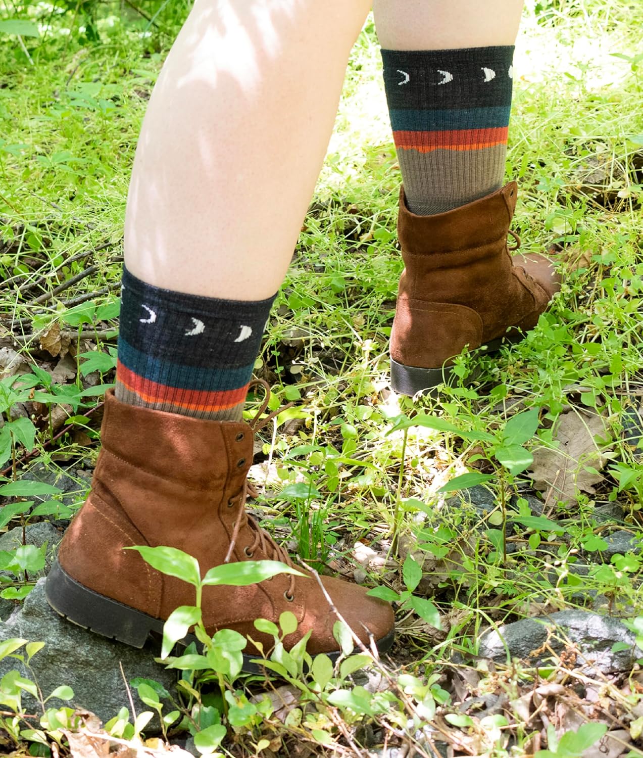 Farm to Feet Flagstaff Light Cushion 3/4 Crew Merino Wool Socks, Thistledown, Small