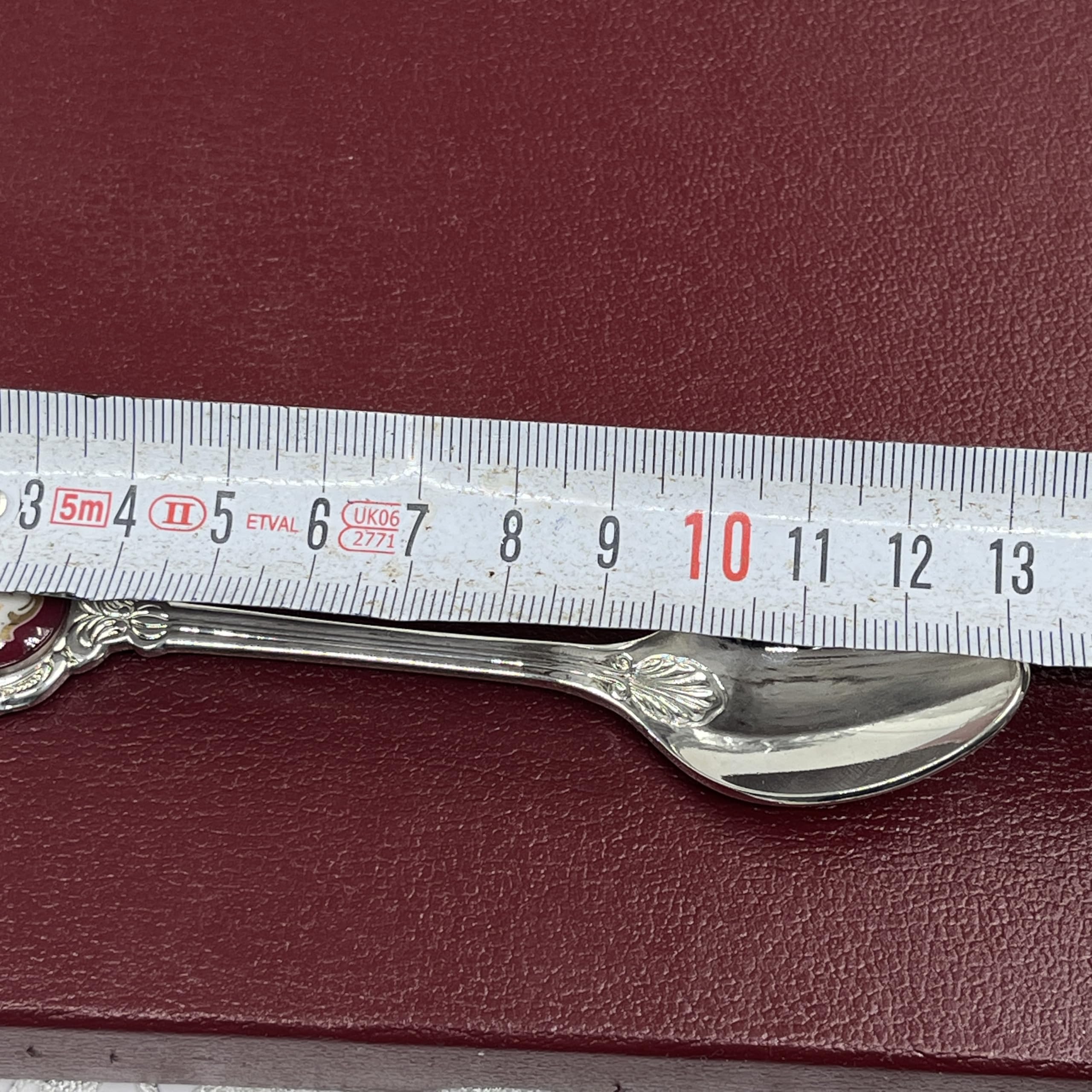 Lot de 6 cuillères à café en acier inoxydable - 13 cm de long
