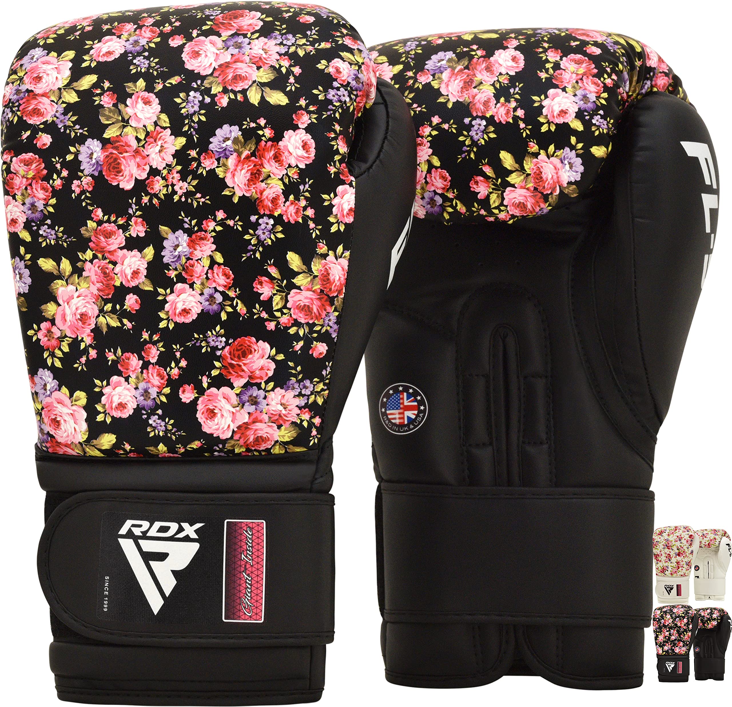 RDX Femme Gants de Boxe Muay Thai d'entrainement, Maya Hide Cuir, Sparring Kickboxing MMA Boxing Gloves, Gants pour Sac de Frapp