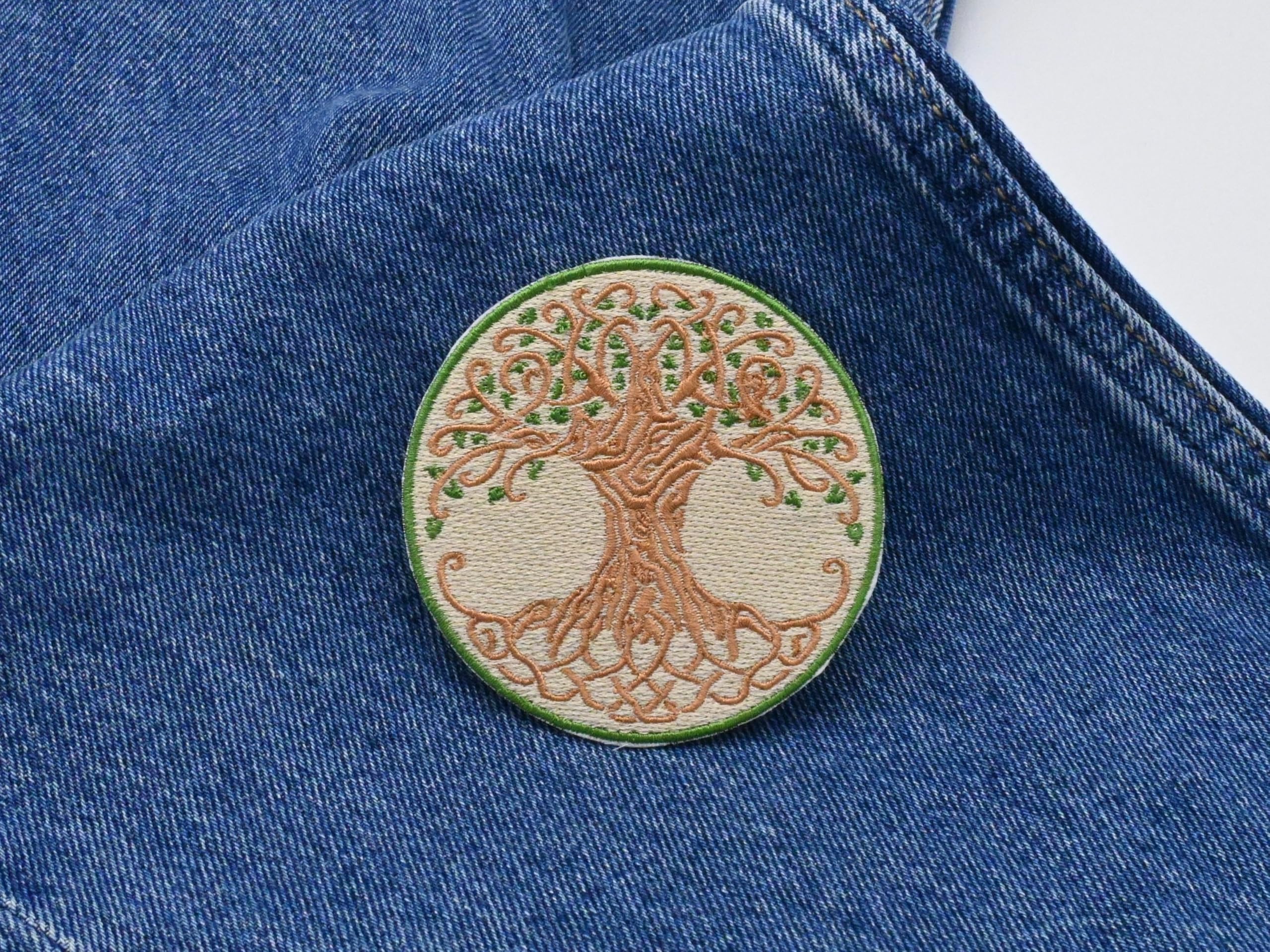 Finally Home Toppa Termoadesiva A Stiratura Albero Della Vita Marrone, Patch Ricamo Per Vestiti, Borse E Zaini, Copri Fori E Accessorio Fai-da-te - 4
