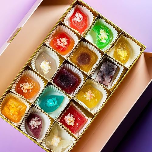SILKY GEM - Gems Me Up - Edible Crystal Candy, 30 pieces, Random Flavors, Kohakutou, Edible Gems, Vegan, Gluten Free, Christmas candy ASMR - Gems Me Up - 30