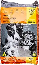 A Ração Three Dogs Original Frango, Carne e Arroz para Cães Adultos Raças Médias e Grandes Biofresh para Todas Médio Filhotes - Sabor Frango 15kg