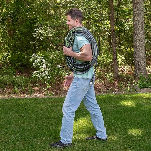 Miniatura 9 de Kink Control Flex - Manguera híbrida avanzada de 100 pies, 40% más ligera, ultra flexible, fácil de maniobrar, tecnología Neverkink, construcción