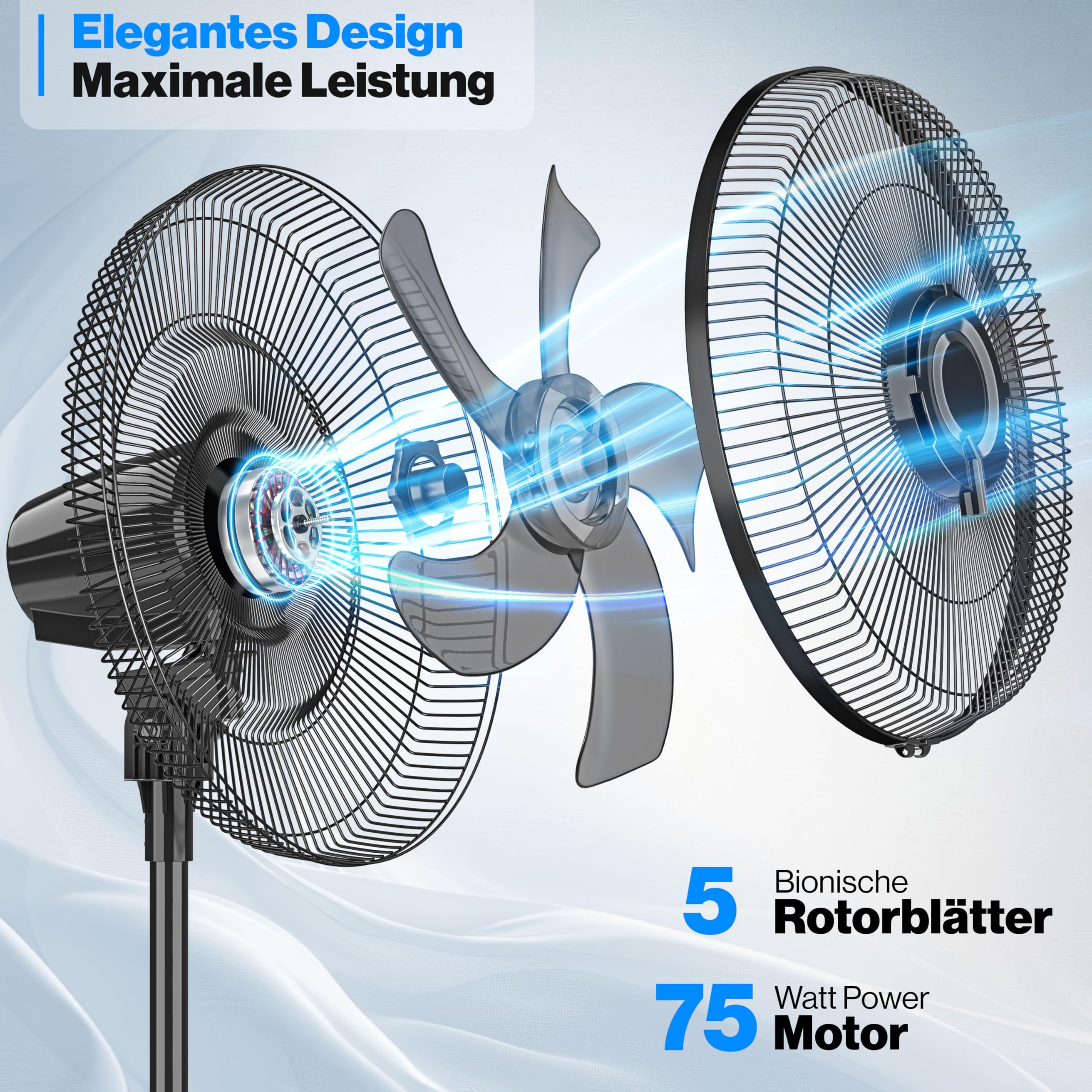 O'FRESH Staande ventilator met water 135 cm - Anti-muggen