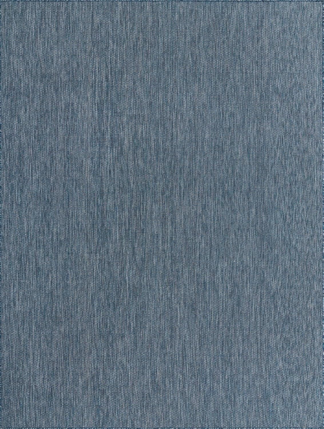 Navy Blue Easy-Care Synthetic 9' x 12' Outdoor Rug