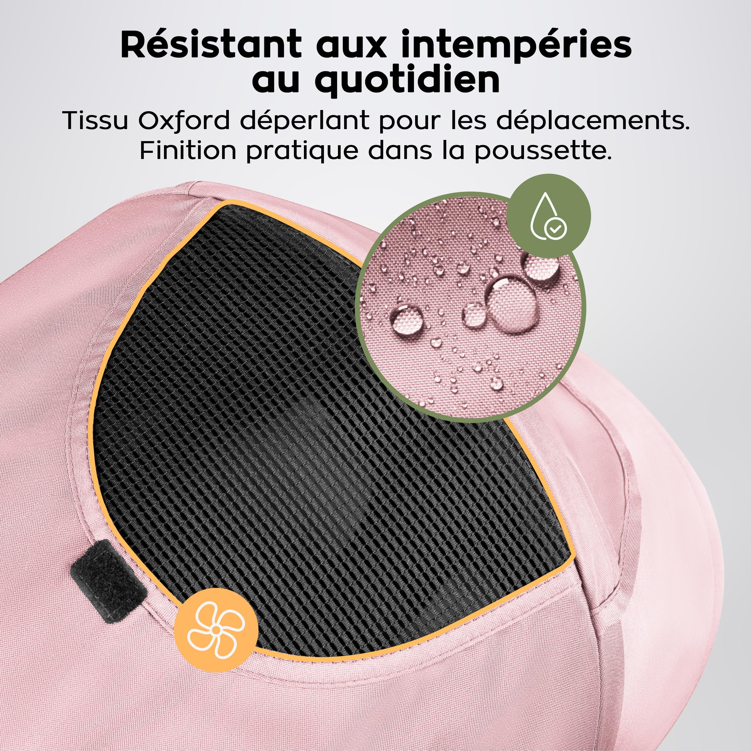 TULANO Davos 35 Poussette Canne Légère et Pliable – Poussette Citadine jusqu'à 22 kg (4 ans) – Dossier Inclinable avec Canopy XXL et Chancelière – Tissu Imperméable – Rose