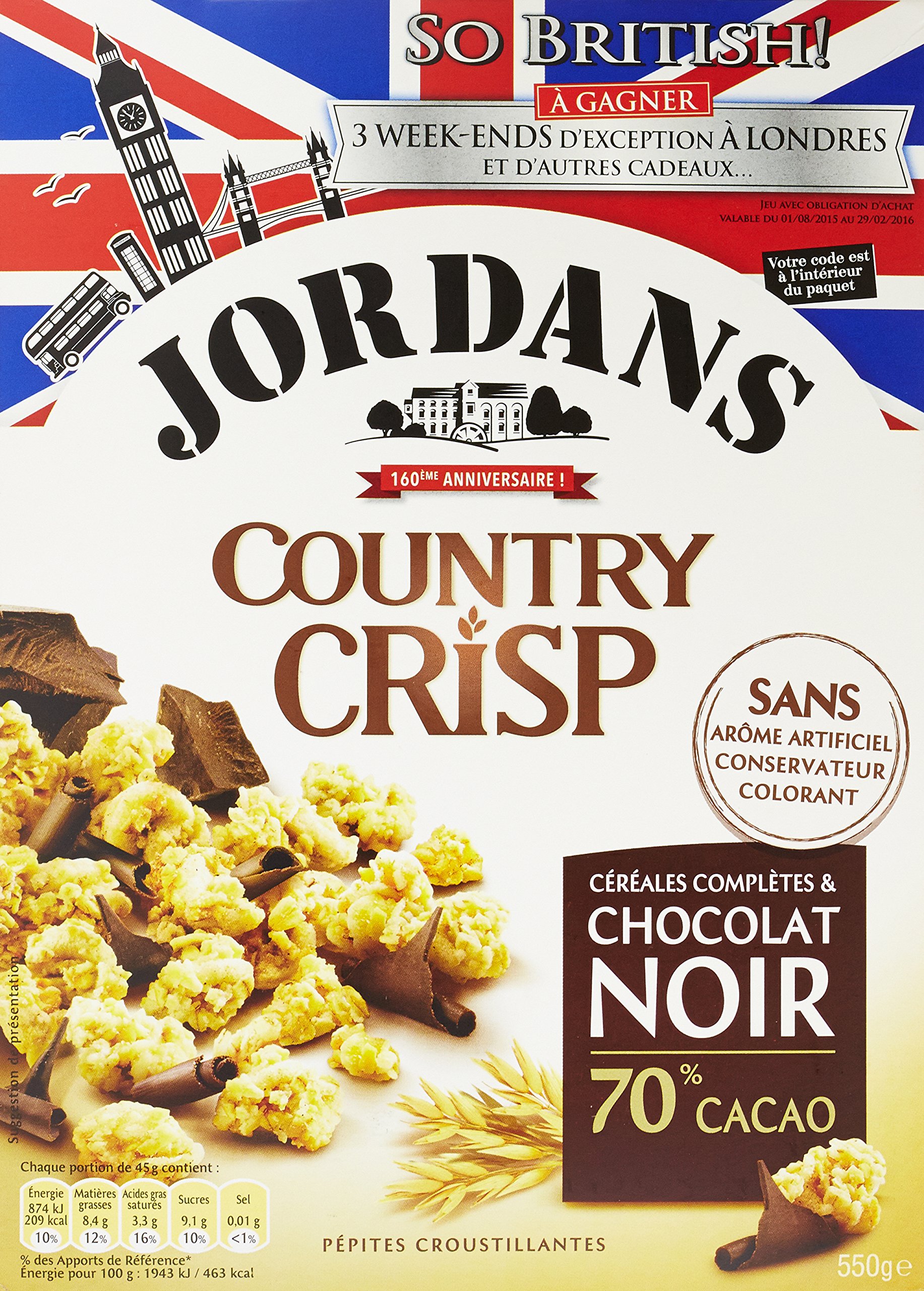 Jordans Cereals jordans Country Crisp Chocolate Black 550 g