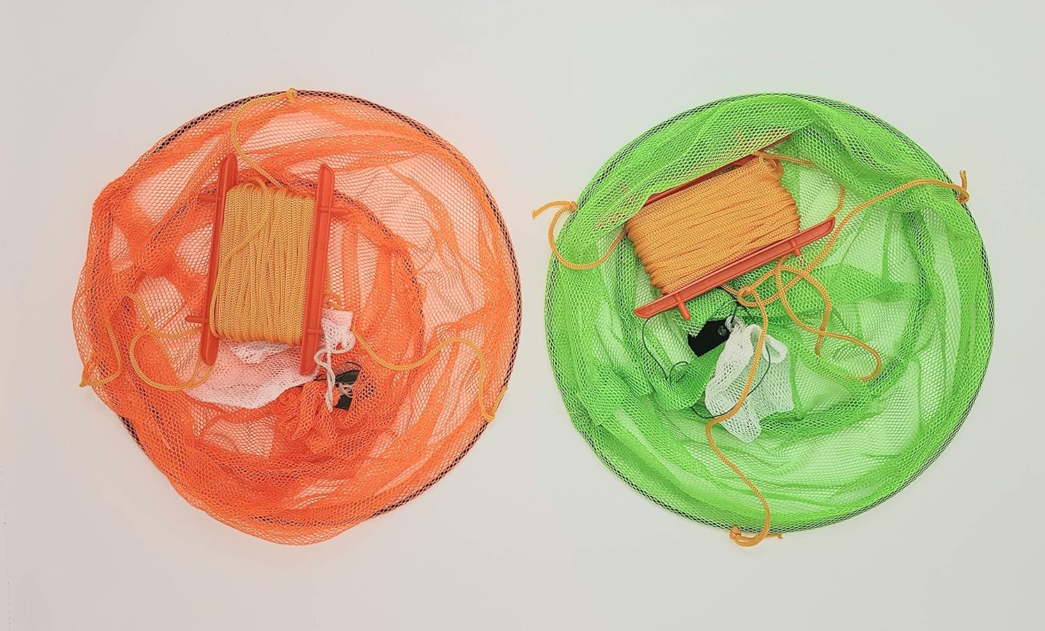 GLOW Crab Drop Nets Set with Net Bait Bag Holder 29cm Netting Trap with