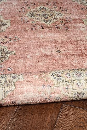 Miniatura 7 de Linon The Anywhere Alfombra lavable Colton RosaMarfil 3' X 5' Alfombra decorativa