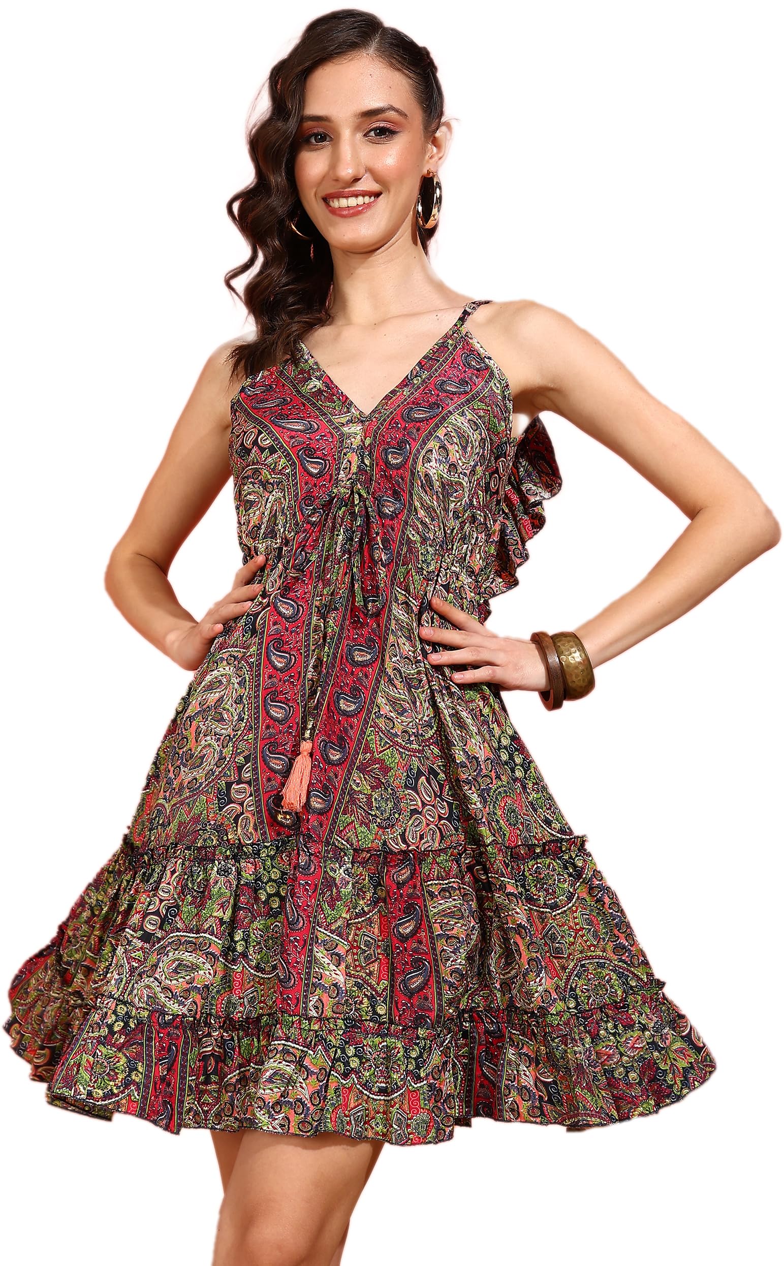 Women's Fit And Flare Knee Length Dress-image-38
