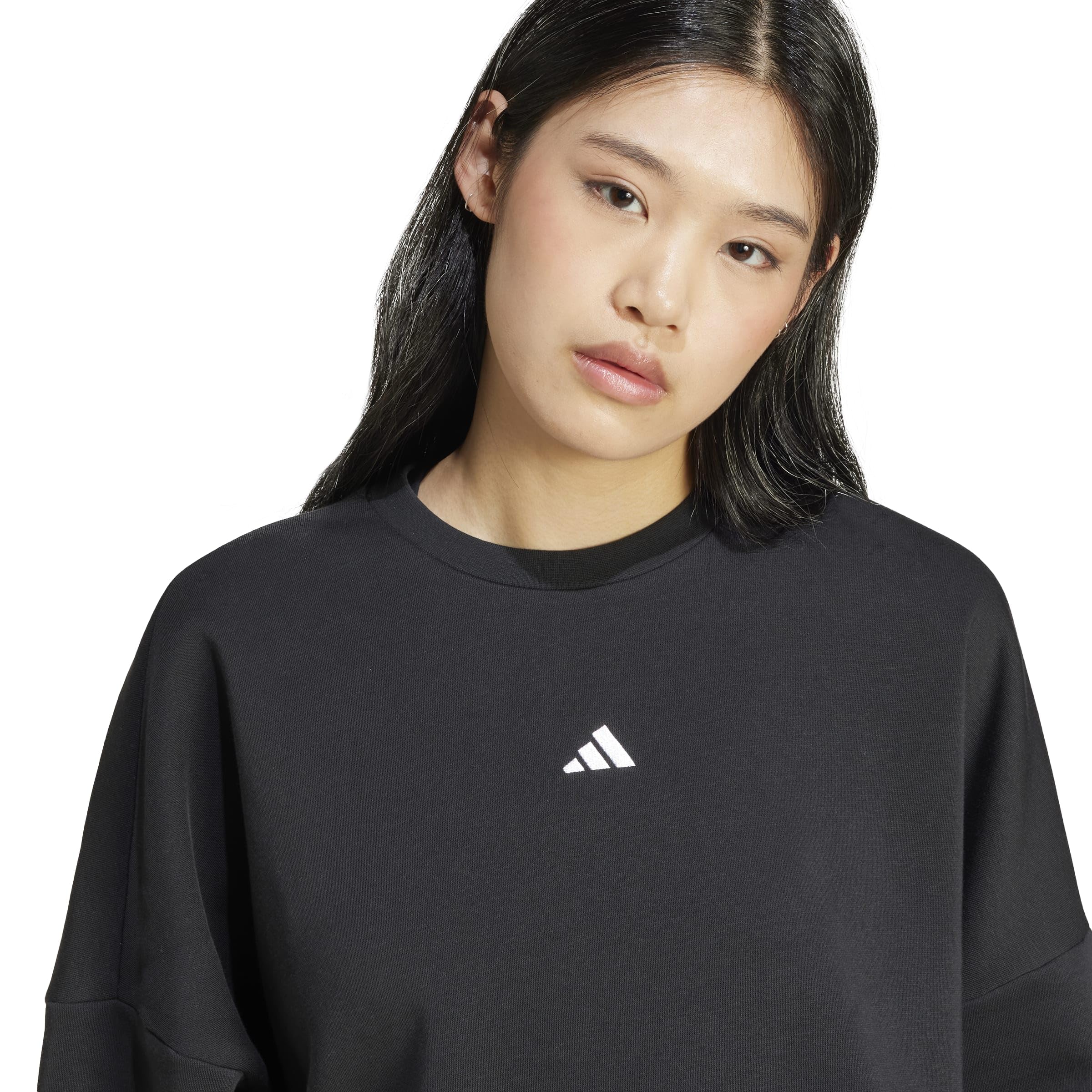 Adidas Donna Essentials Small Logo Feel Cozy Relaxed Fit Sweatshirt