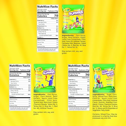 Miniatura 2 de Crayola - Paquete surtido de gomitas surtidas, golosinas para el regreso a clases y Halloween, dulces con jugo de fruta real, mezcla de dulces