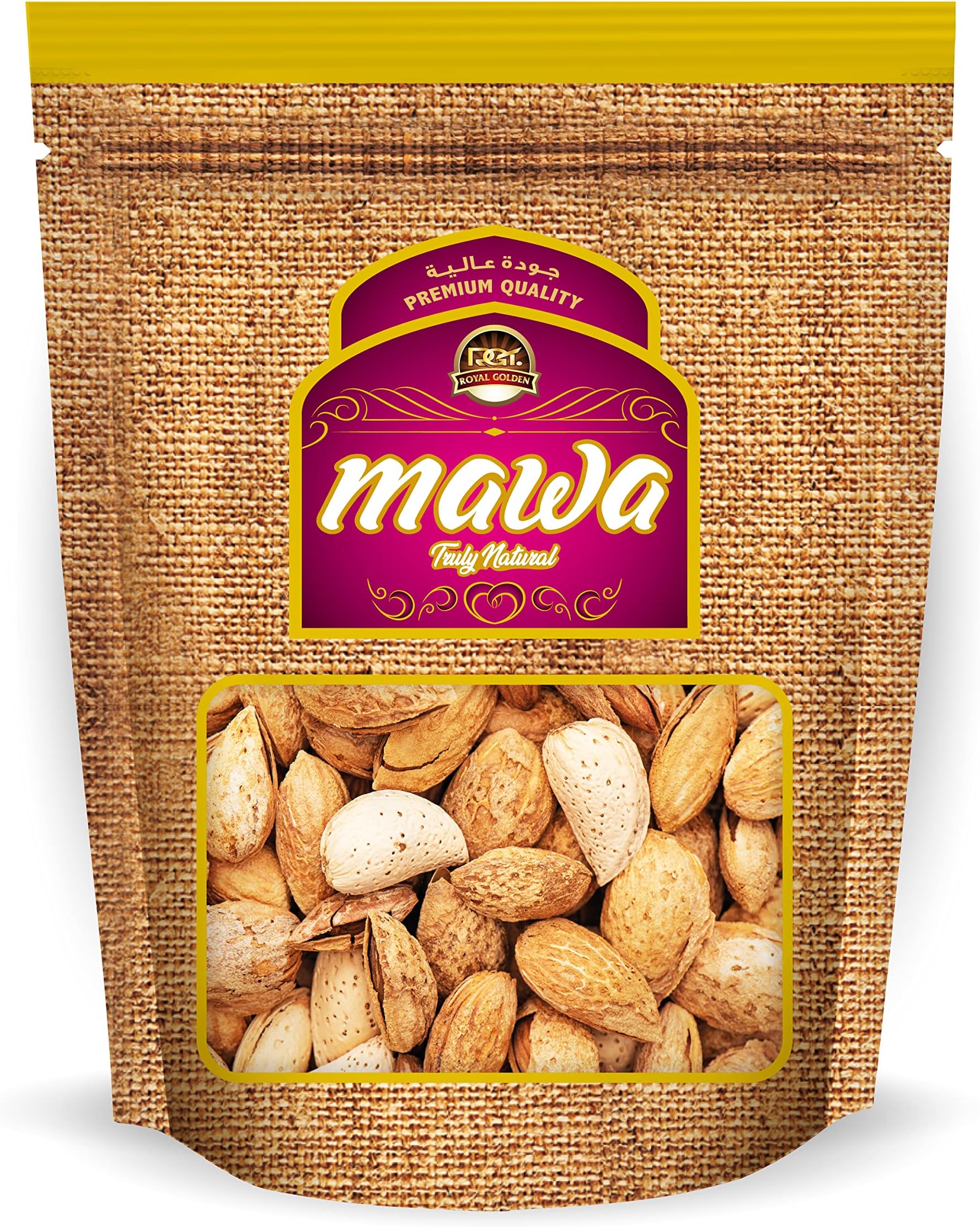 Mawa Roasted Almonds/Badam in Shell 500g | Almonds Nuts Snack |Unsalted Whole Almonds in Shell