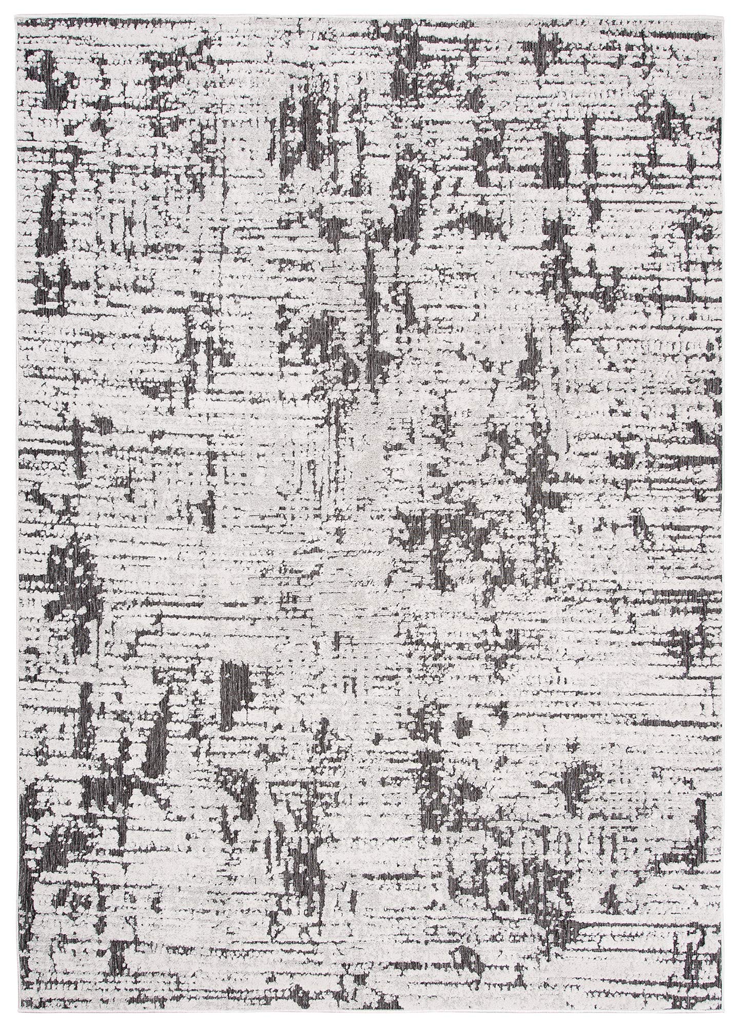Tapiso Lotus dywan z krótkim włosiem, kremowy, czarny, ecru, nowoczesne wzornictwo, do salonu, sypialni, patchwork, wygląd 3D, Ökotex 140 x 200 cm