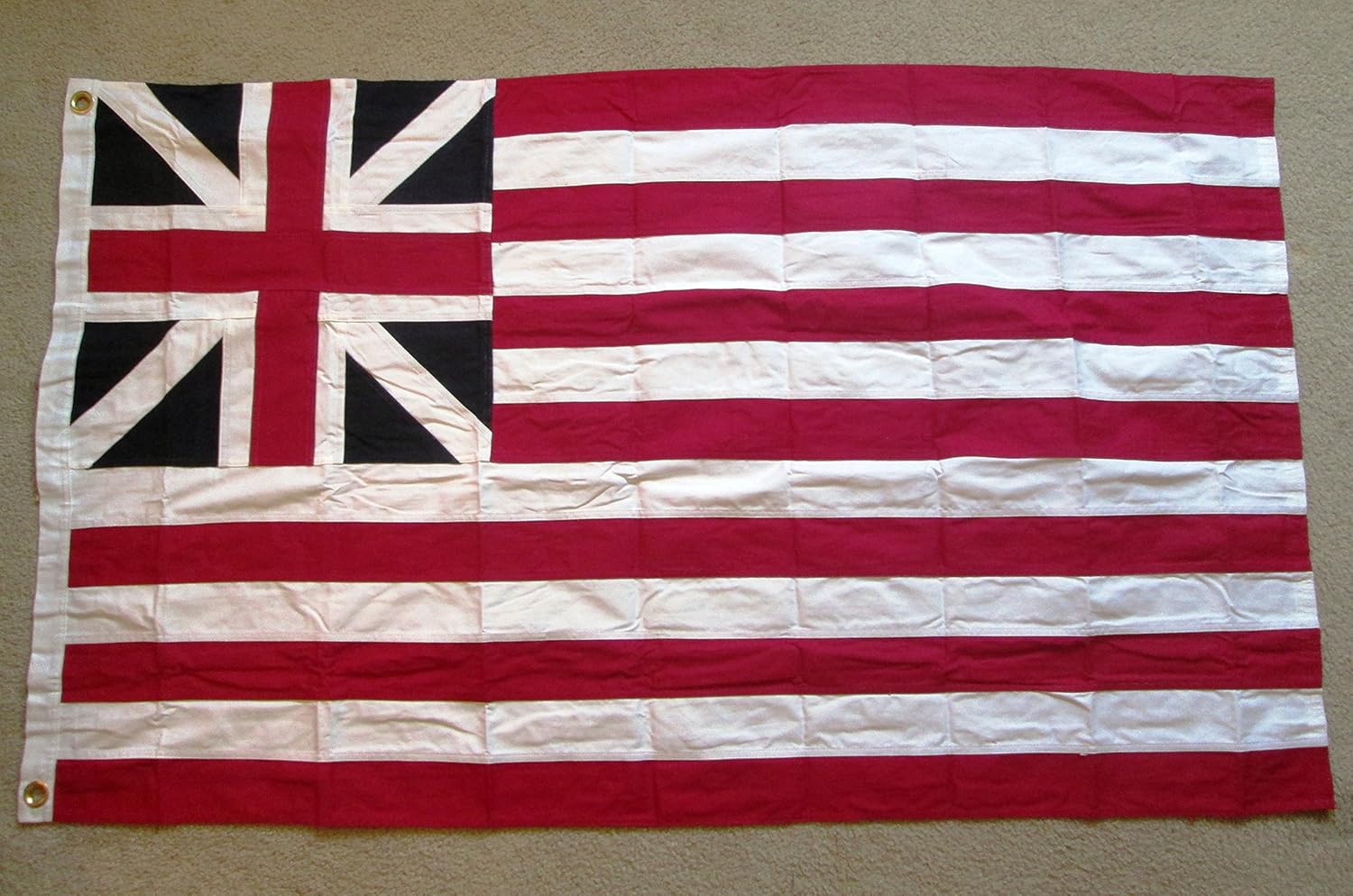 COTTON, American Revolution Flag, Grand Union Flag, Continental Army