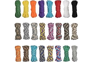 24 Colors Multicolor Paracord Cord Multifunction 550lb Survival Paracord Random Combo