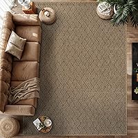 Luul Home 8x10 Easy Jute Herringbone Area Rug - Washable Indoor Outdoor Boho Rug for Living Room, Patio, Kitchen High Traffic