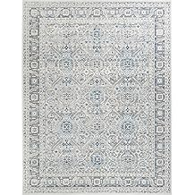 Pasargad Home Turkish Efes Design Area Rug - Traditional, Grey/L. Gray 7' 7'' X 9' 9'' - Elegant &amp; Durable for Living Room, Bedroom, or Office