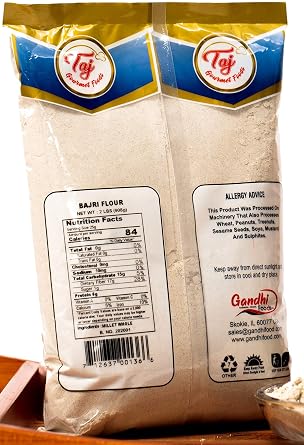 TAJ Millet Flour | Bajra Atta, Bajri ka Atta, Bajri Flour | 4-Pounds