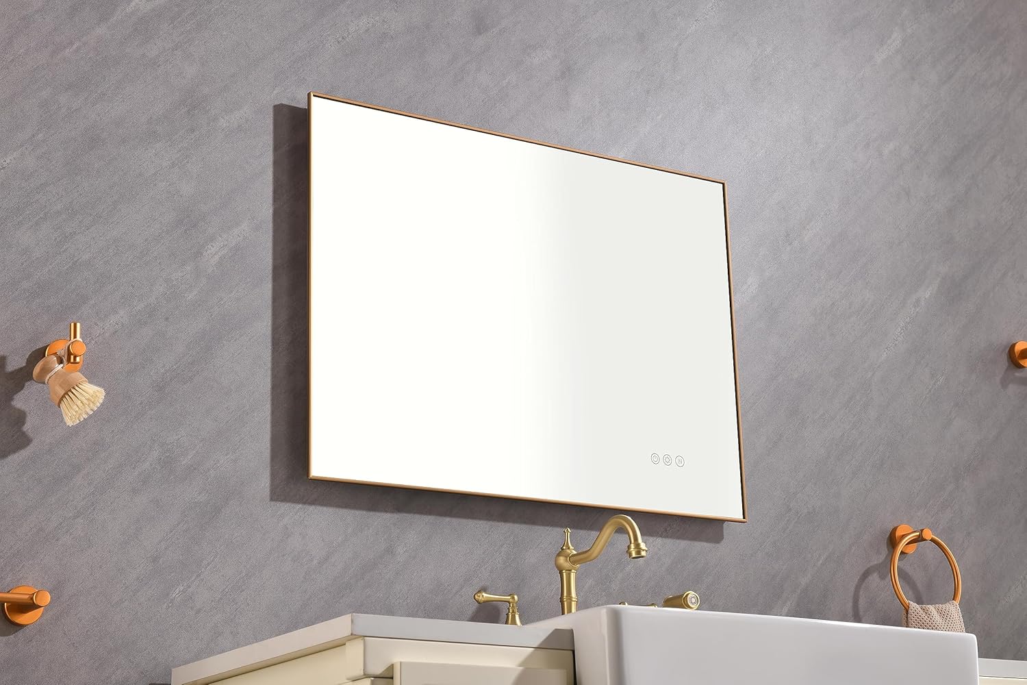 Bathroom led Mirror is Multi-Functional and Each Function is Controlled by a Smart Touch Button.