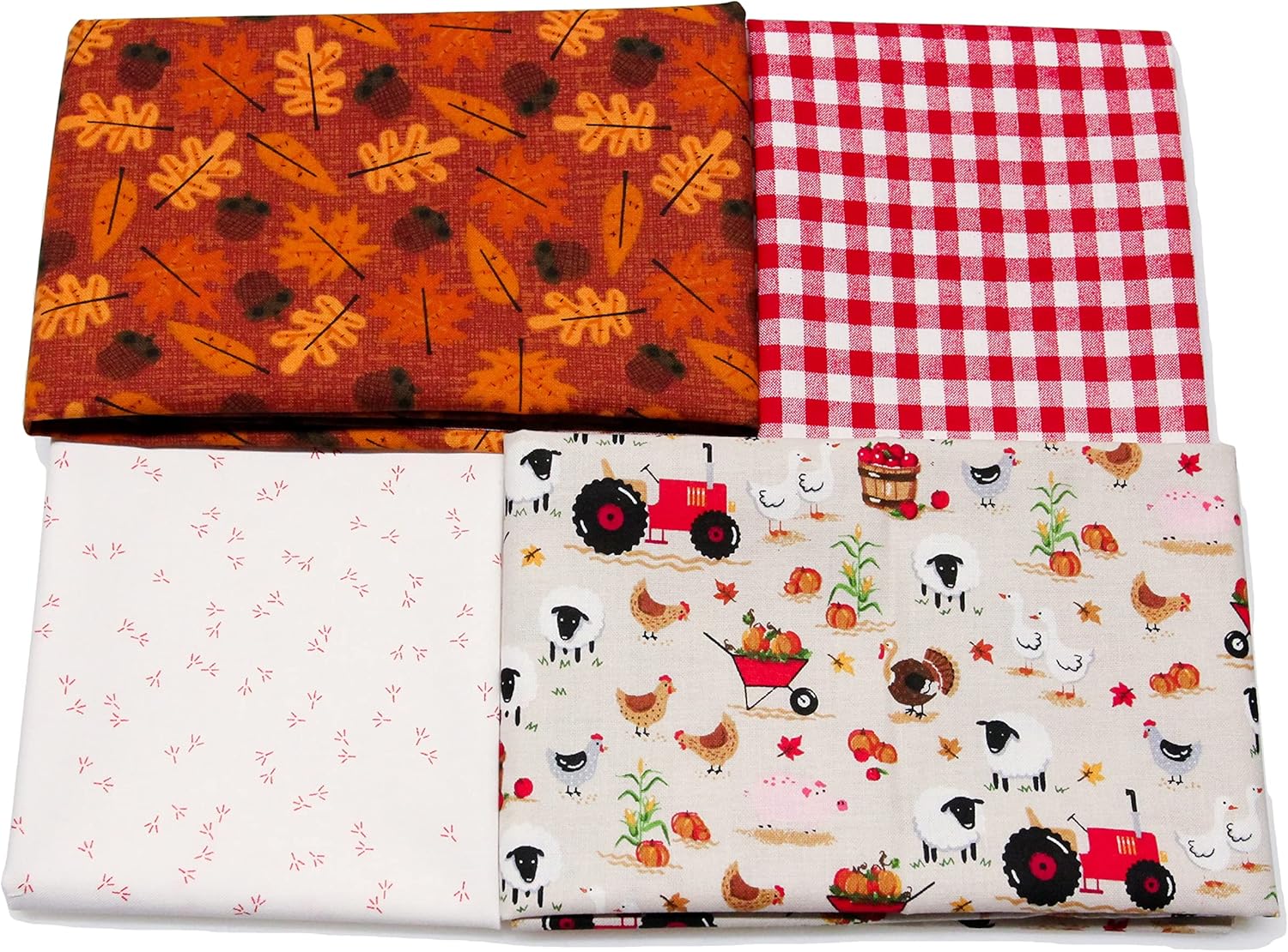 Fat Quarter Fabric Bundle; 100% Cotton; for Quilting, Sewing and Crafts (Autumn Farm (4))